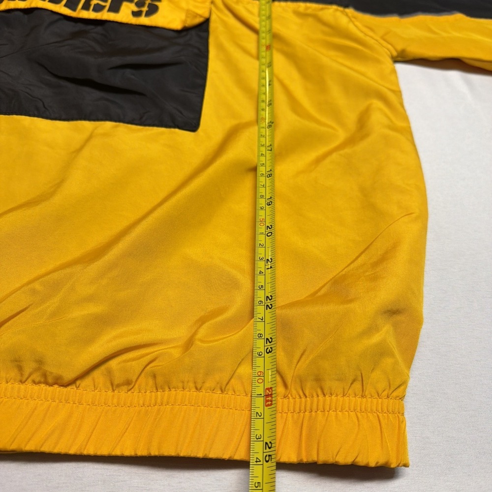 Pittsburgh Steelers NFL Team Apparel 1/4 Zip Windbreaker Mens L 90s Color Block - Picture 6 of 7